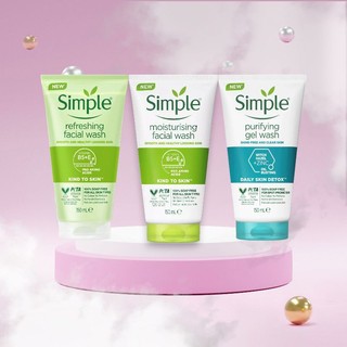 Sữa rửa mặt Simple giúp da sạch thoáng & không chứa xà phòng 150ml