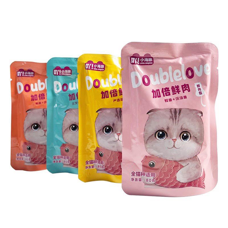 Pate Double Love 80gr cho mèo mọi lứa tuổi