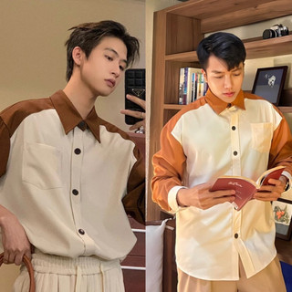 Áo Sơ Mi Tay Dài Phối Raglan Unisex Dày Dặn Mềm Mại Phong Cách Hàn Quốc Mr.Smile 99 Shop