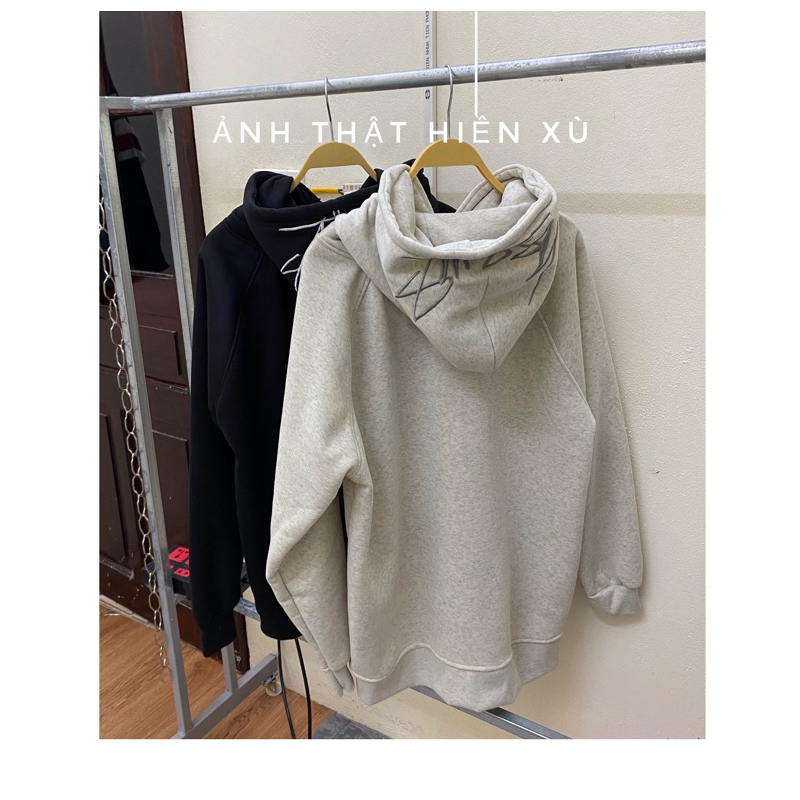 Áo Hoddie Sờ Tu Syy thêu mũ Nam Nữ From Rộng Dày Dặn Hottrend 2023 by Hiền Xù