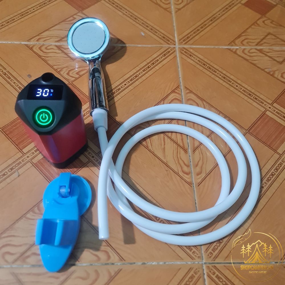 Vòi sen dã ngoại pin sạc dung lượng 4500mah, vòi sen tắm dùng cho cắm trại dã ngoại