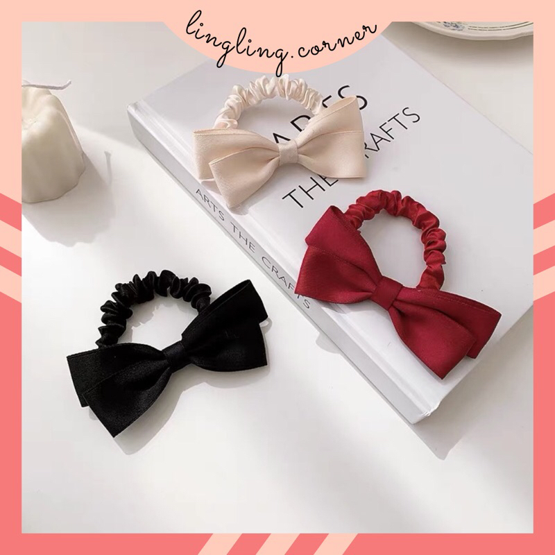 Cột tóc scrunchies nơ tiểu thư