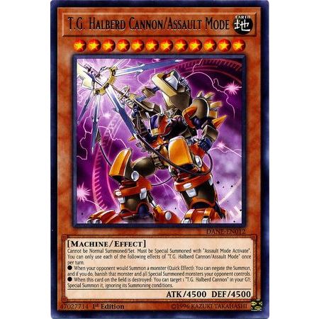 Thẻ bài Yugioh T.G. Halberd Cannon/Assault Mode - DANE-EN012 - Rare 1st Edition