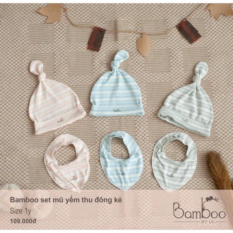 Set mũ yếm Little love vải nỉ ấm cho bé từ 3m đến 1 tuổi lunakidsbaby