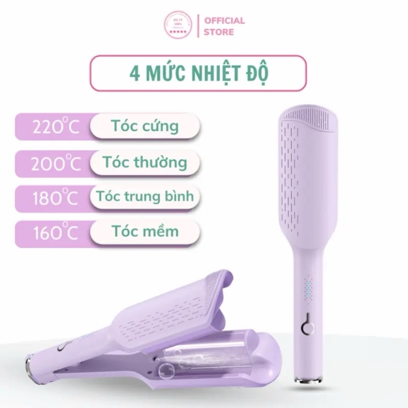 Máy dập xoăn gợn sóng nước 32mm cao cấp phong cách Hàn Quốc - DETI SHOP