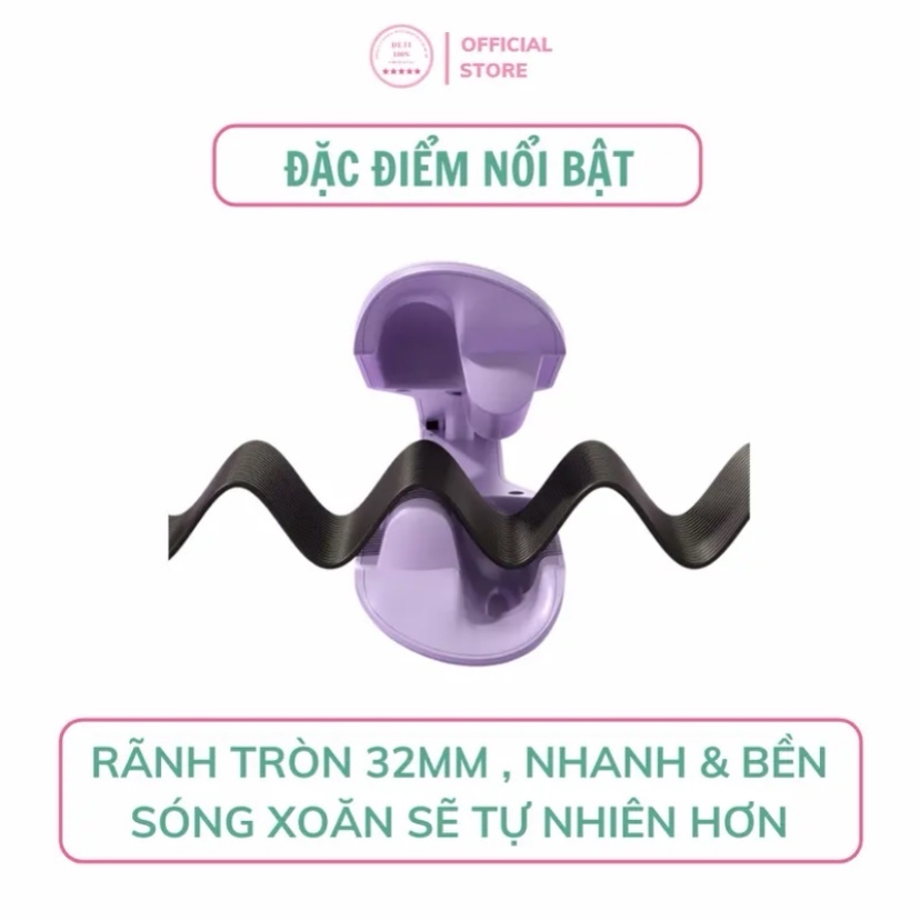 Máy dập xoăn gợn sóng nước 32mm cao cấp phong cách Hàn Quốc - DETI SHOP