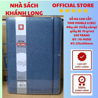 SỔ DA CAO CẤP TIME VISIBLE 3,4,6,8 (DÂY CÀI) 200 - 240 TRANG (GIẤY VÀNG)