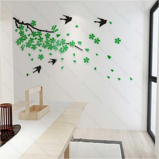 Tranh mica EPeBen dán tường nổi 3d hình chim én về cùng mùa xuân decor trang trí phòng khách, phòng ngủ