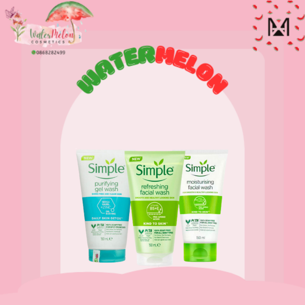 Gel Rửa Mặt Simple Purifying Daily Skin Detox Dành Cho Da Dầu và Da Nhạy Cảm 150ml