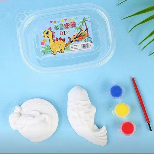 Set tô tượng mini kèm màu và bút tô