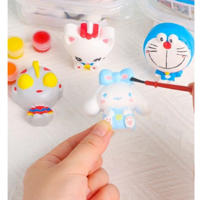 Set tô tượng mini kèm màu và bút tô