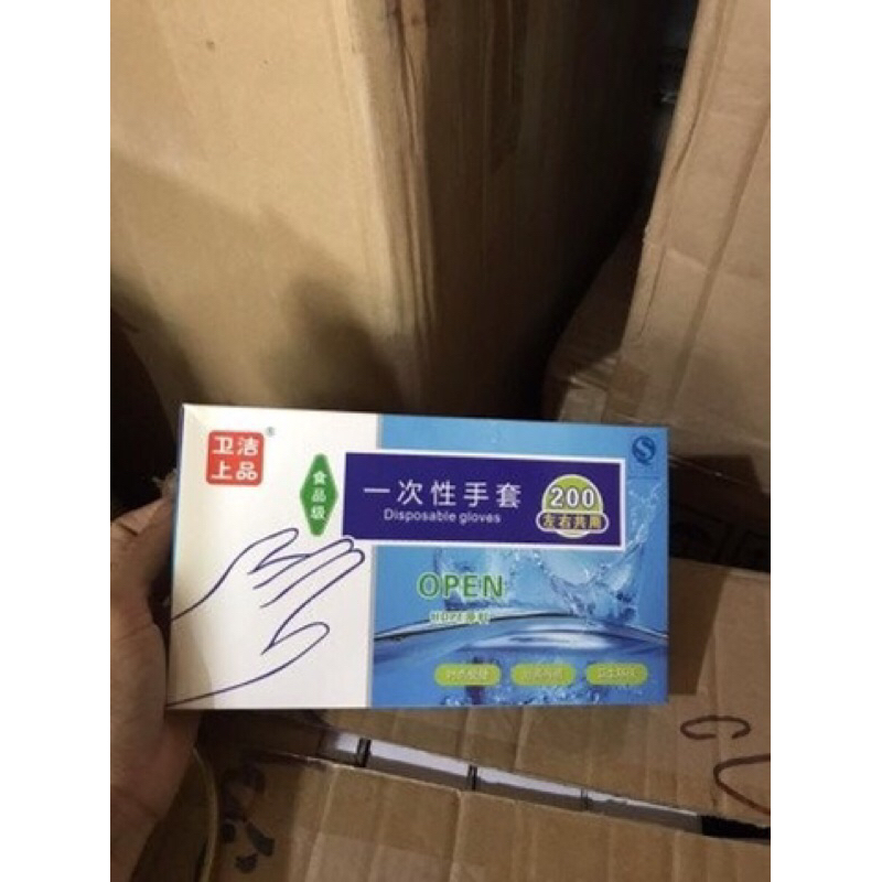 Găng tay nilon dùng 1 lần