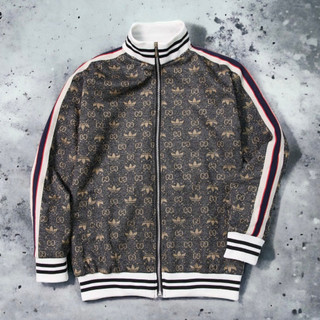 (5 màu) Áo khoác Guc.ci vải Umi in kín - Áo Bomber Unisex 2 lớp Phối dây tay hàng Quảng châu cao cấp.