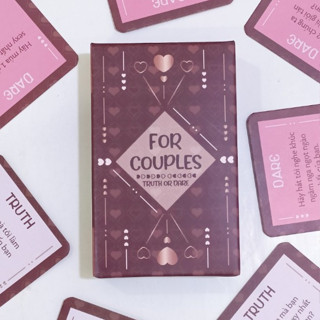 Bộ Bài Cặp Đôi FOR COUPLE THEKAS Nói hay Làm, nói thật hay thử thách, Truth dare - BoardGame 55 lá Thú Vị