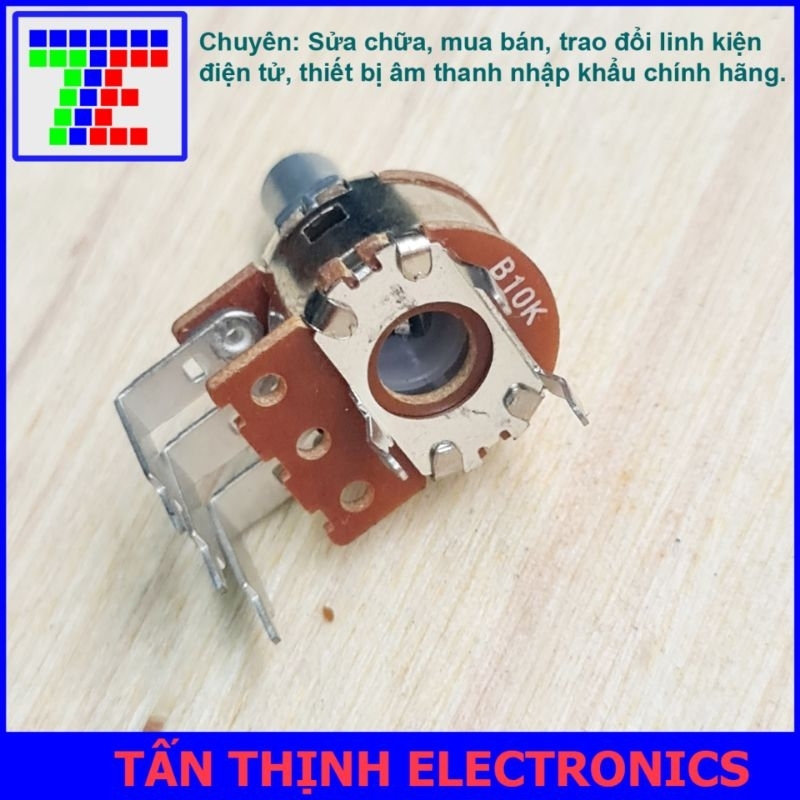 Biến trở (chiết áp) chân quỳ 10K đơn (B103) 3 chân Amply Jarguar zin chính hãng Hàn Quốc PA-606XG, PA-700A, PA-701A