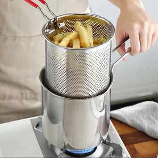 NỒI CHIÊN ĐA NĂNG KÈM RỔ CHIÊN inox tiện lợi