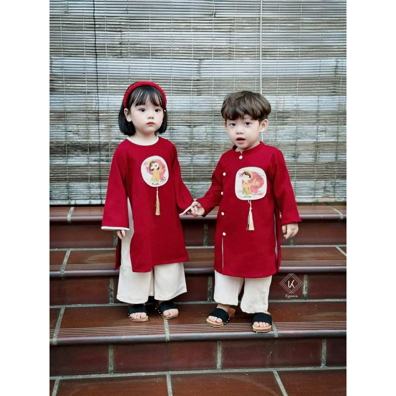 Cặp áo dài Ann cho bé