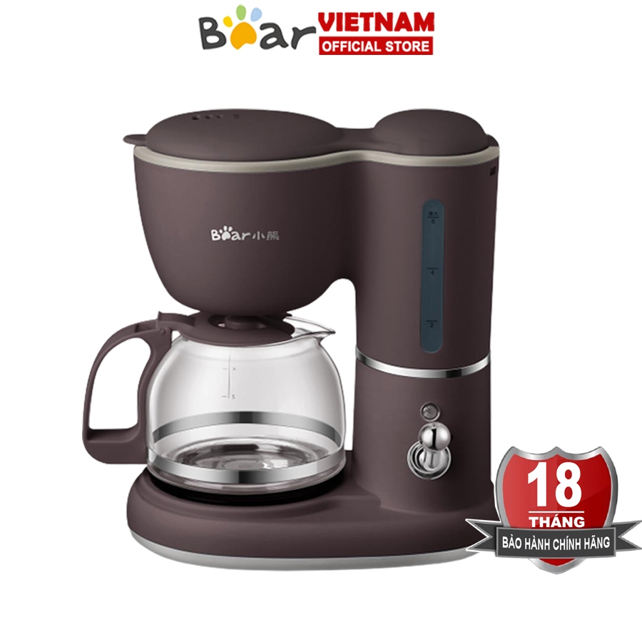 Máy pha cà phê mini Bear KFJ-A06K1/A06Q1, máy pha cafe mini gia đình dung tích 600ml–Hàng chính hãng