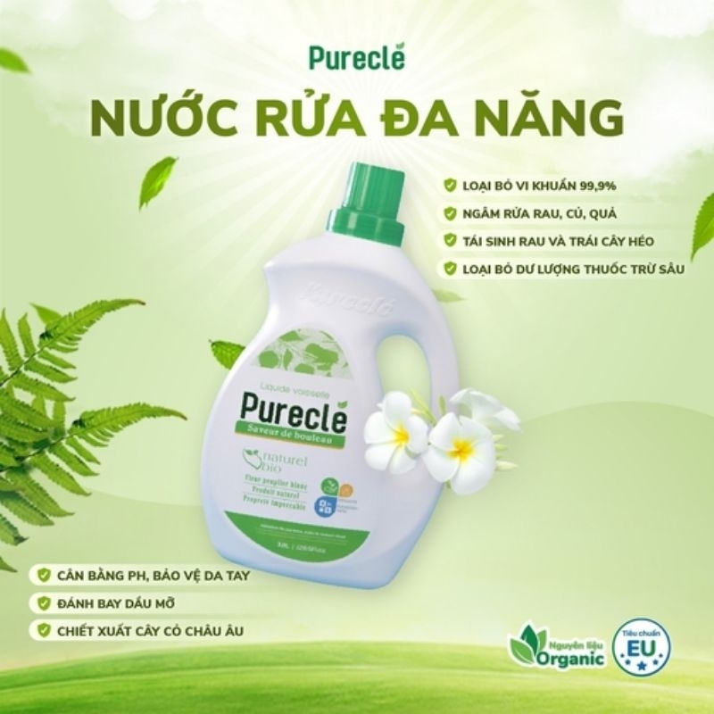 Nước rửa chén organic  purecle