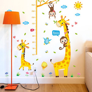 Decal dán tường trang trí thước đo chu hươu
