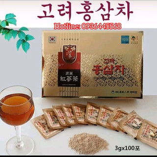 Trà hồng sâm buleebang korea ~ hộp 100 gói .