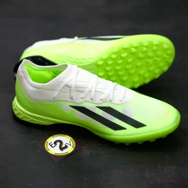 Giày bóng đá X Crazyfast.1 Trắng Chuối, giày đá banh cỏ nhân tạo nam đã khâu đế - 2EVSHOP
