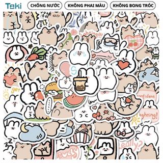   Hình ngẫu nhiên  50 hình dán sticker mèo cute đáng yêu chống nước dán laptop điện thoại đàn guitar mũ bảo hiểm vali 