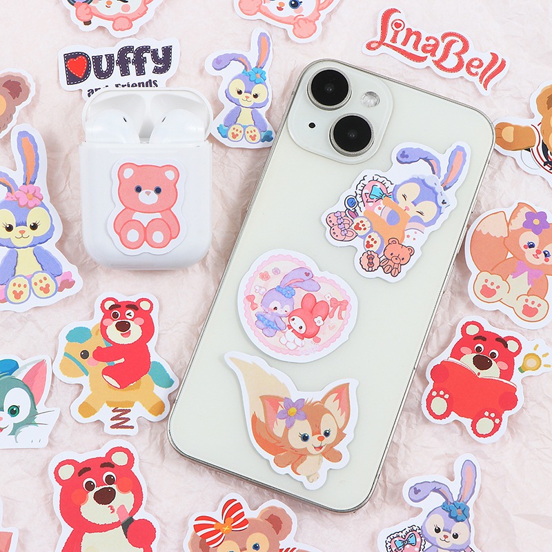 Set 66 hình dán sticker gấu dâu cute đáng yêu chống nước dán laptop, điện thoại, đàn guitar, mũ bảo hiểm, vali