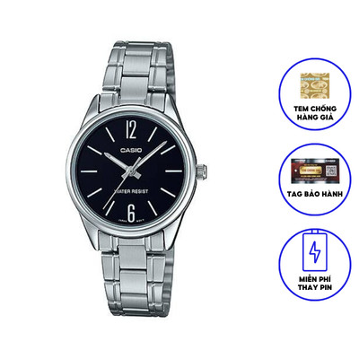 Đồng hồ nữ dây thép không ghỉ Casio LTP-V005D-1BUDF chính hãng