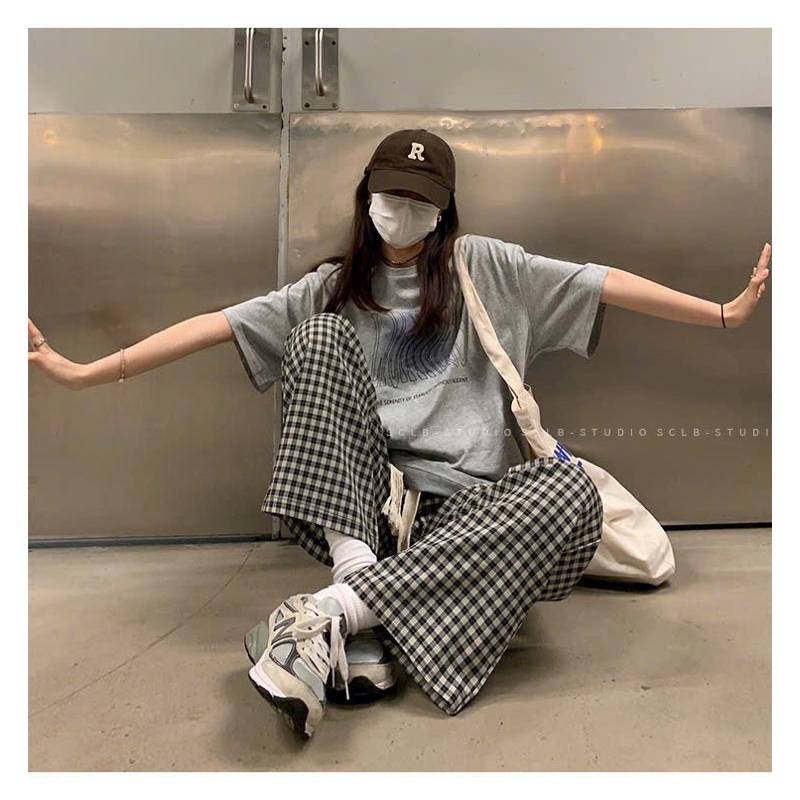 Quần Caro kẻ màu mới 2023, chất liệu cao cấp, màu sắc trẻ trung, lưng chun cao, dây rút thật.