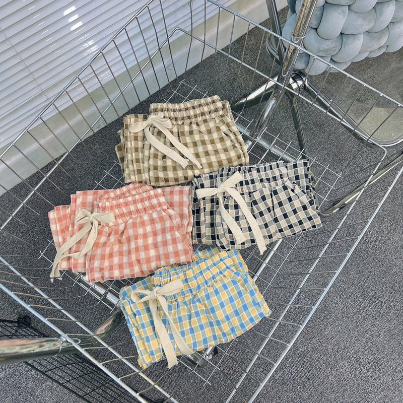 Quần Caro kẻ màu mới 2023, chất liệu cao cấp, màu sắc trẻ trung, lưng chun cao, dây rút thật.