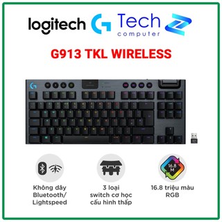Bàn Phím Không Dây Logitech G913 TKL Lightspeed Wireless RGB