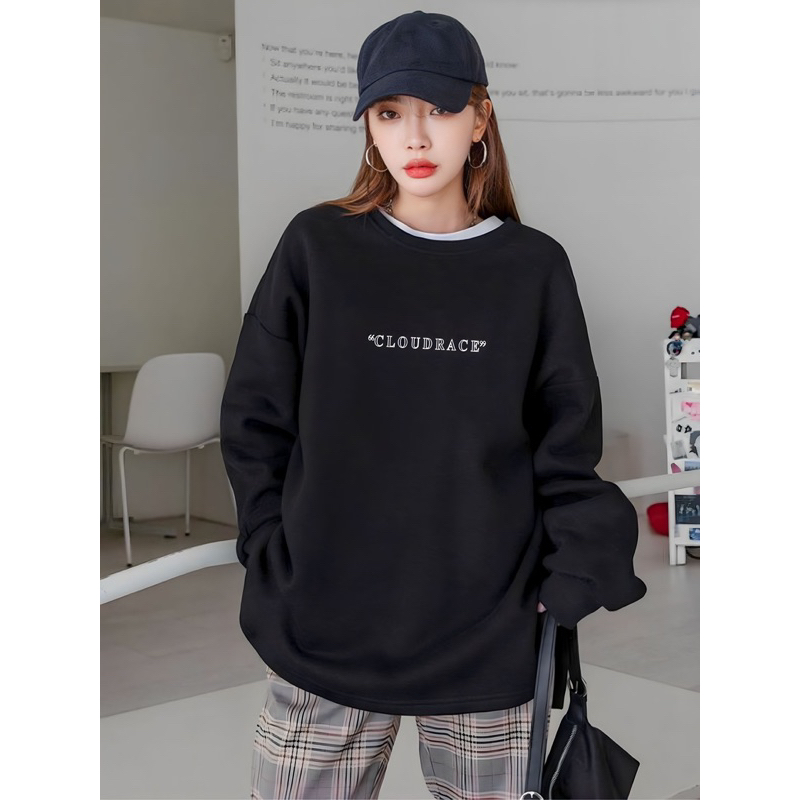 Sweater Cloud Race - Nỉ bông - Local Brand