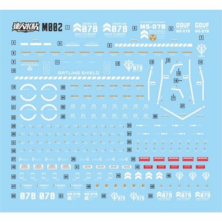 Đề can - Decal nước cho mô hình lắp ráp MG Gouf Custom