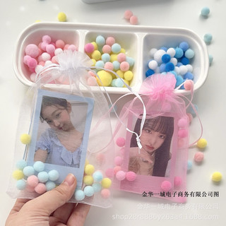 Hạt bông pompom mix màu nhiều kích thước