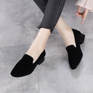 Giày moca nữ da nhung mẫu hót mọi thời đại đế cao 3,5p hợp mọi lứa tuổi