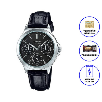 Đồng Hồ Nữ Dây Da Chính Hãng CASIO LTP-V300L-1A