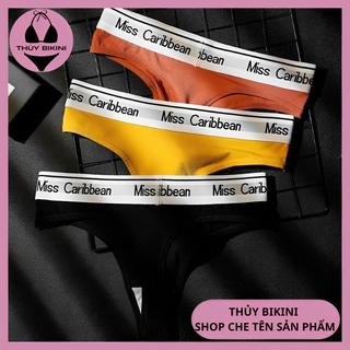 Quần lót nữ lọt khe cotton in chữ cực Tây S9823