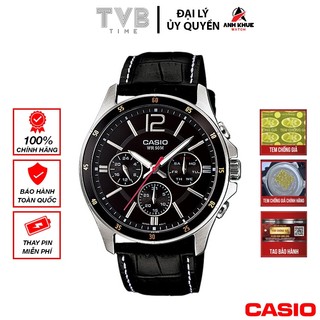 Đồng hồ nam dây da Casio chính hãng MTP-1374L-1AVDF (43mm)