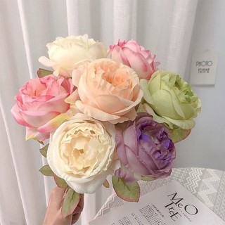  Hoa hồng giả vải lụa cao cấp bông lớn trang trí nhà cửa sự kiện decor studio homestay đạo cụ chụp hình 