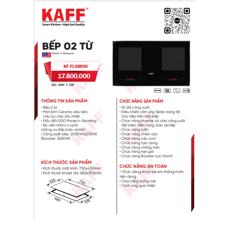 Bếp Từ KAFF KF-FL9889II
