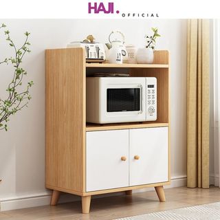 Kệ lò vi sóng tích hợp tủ đa năng có ngăn kéo lưu trữ chống ẩm mốc thương hiệu HAJI - A118B