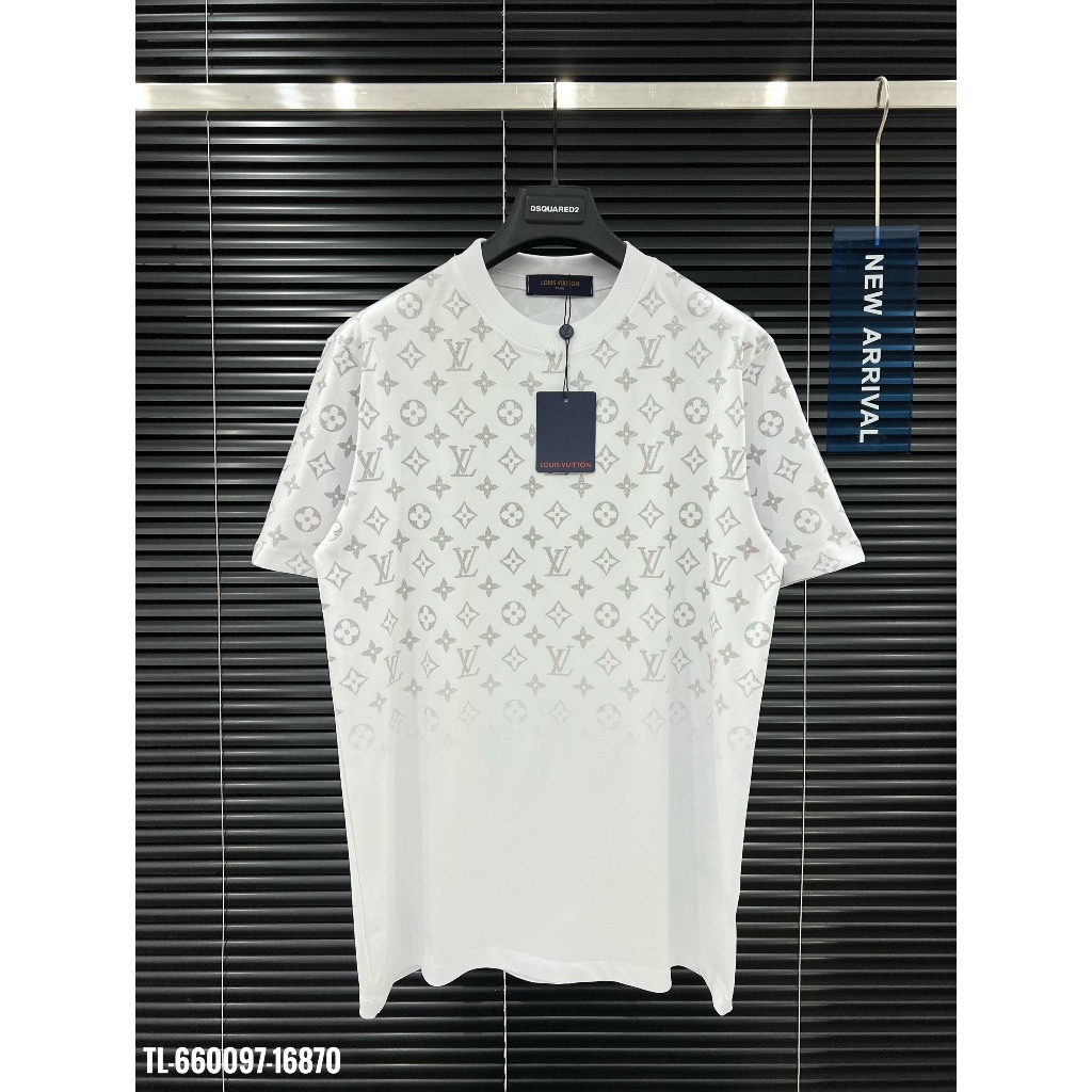 🔥Hot🔥Áo thun LV họa tiết monogram kim tuyến thiết kế hot trend Nam nữ New 2024
