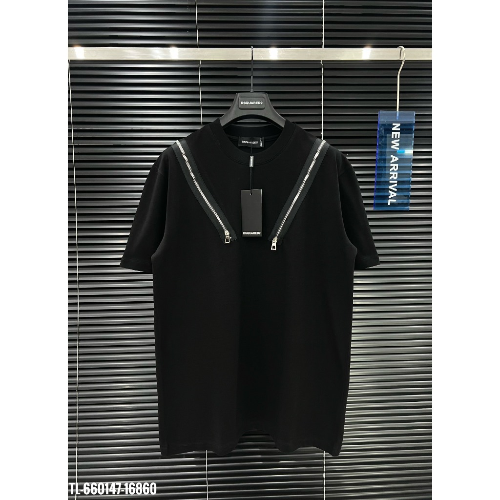 🔥Hot🔥Áo thun Dsquared2 trơn phối 2 khóa thiết kế hot trend Nam nữ New 2024