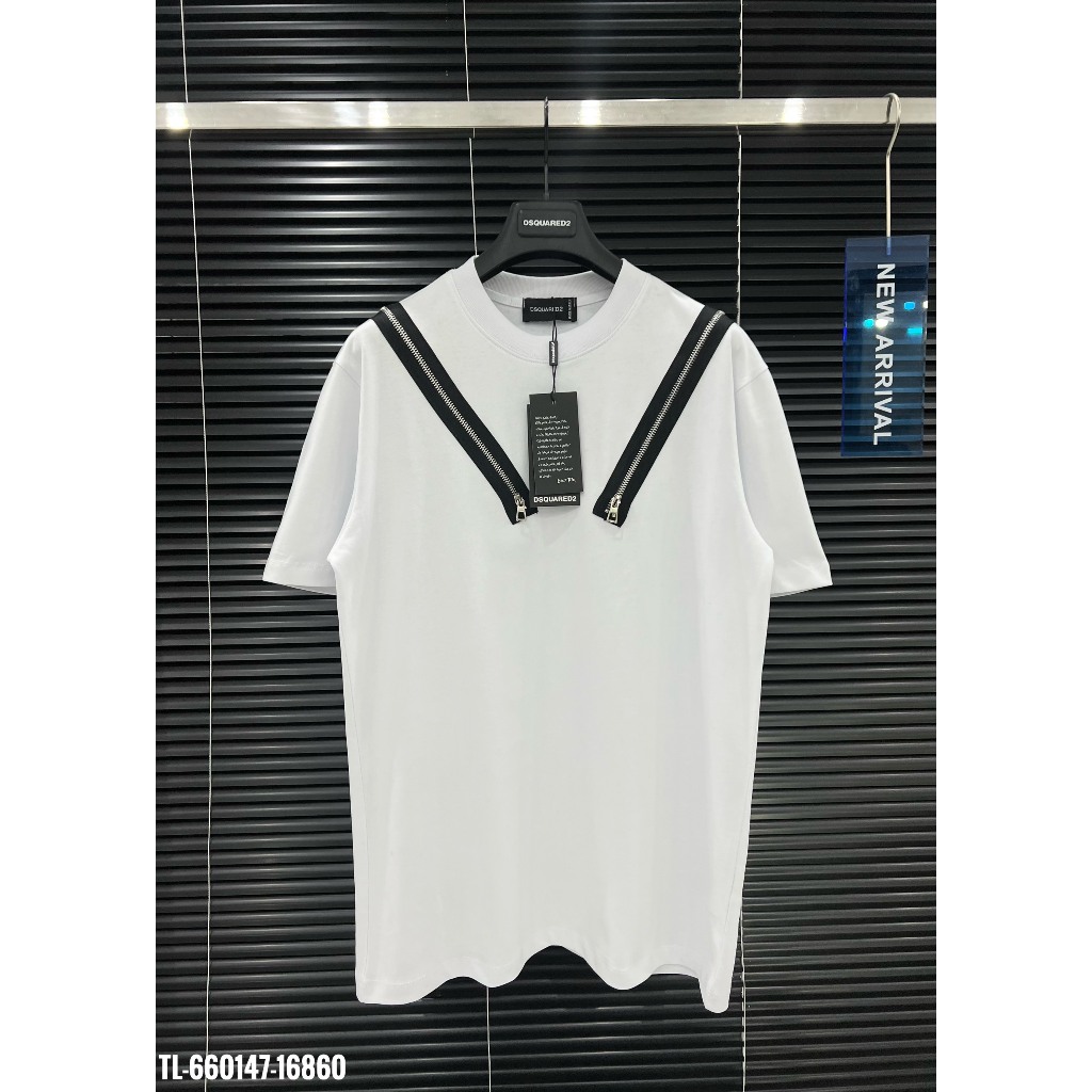 🔥Hot🔥Áo thun Dsquared2 trơn phối 2 khóa thiết kế hot trend Nam nữ New 2024