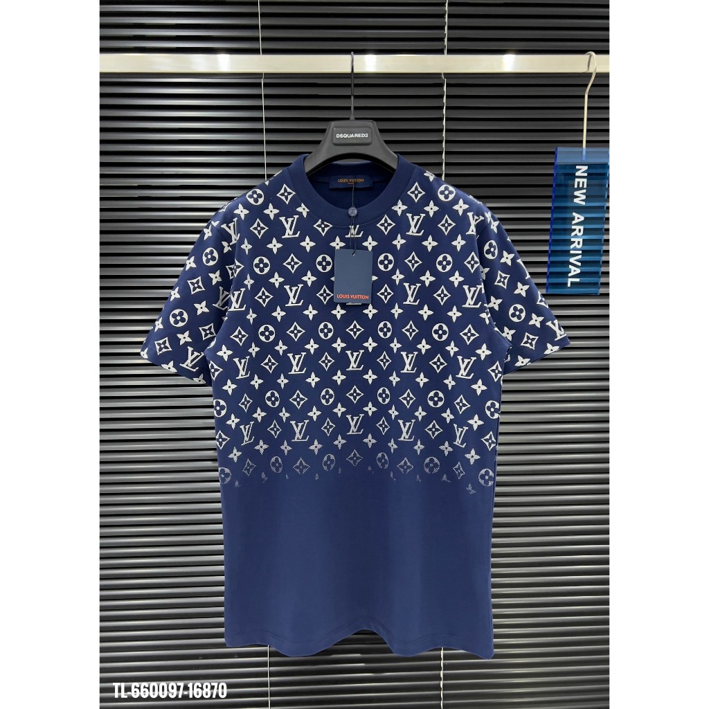 🔥Hot🔥Áo thun LV họa tiết monogram kim tuyến thiết kế hot trend Nam nữ New 2024