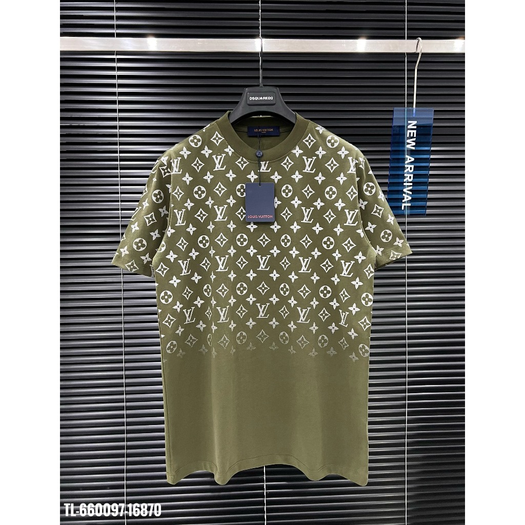 🔥Hot🔥Áo thun LV họa tiết monogram kim tuyến thiết kế hot trend Nam nữ New 2024
