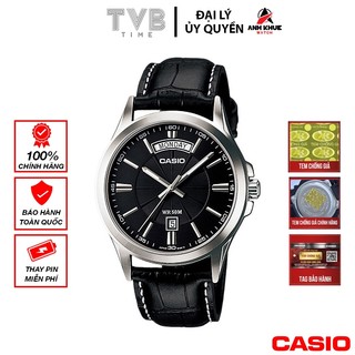 Đồng hồ nam dây da Casio chính hãng MTP-1381L-1AVDF (39mm)