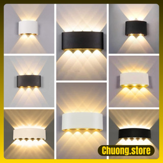 Đèn hắt tường 2 đầu gắn tường trang trí cầu thang, ban công, phòng khách, phòng ngủ, cổng tường nhà 2 4 6 8 10 tia