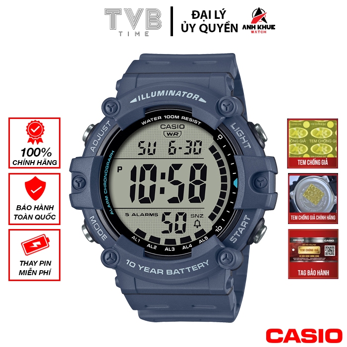 Đồng hồ nam dây nhựa Casio chính hãng Anh Khuê AE-1500WH-2AVDF